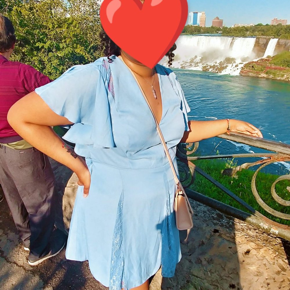 ASOS BLUE FORMAL DRESS - Picture 2 of 5
